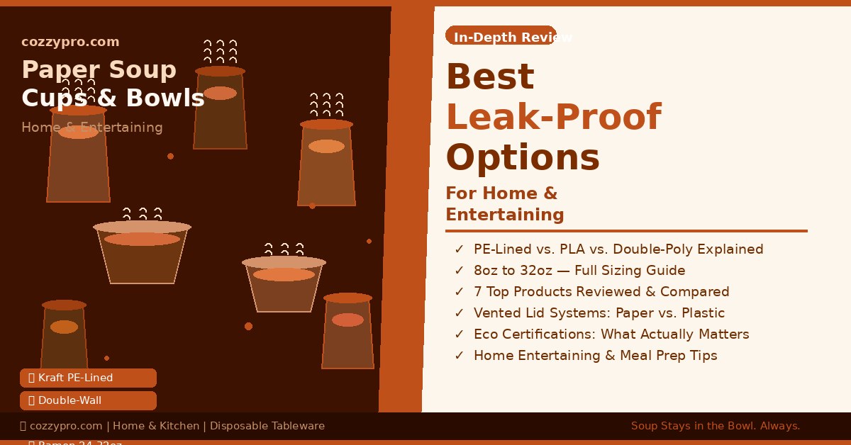 Best Paper Soup Cups & Bowls: Leak-Proof Options for Home & Entertaining